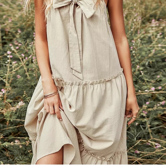 Butterfly Tie Bohemian Dress - Picture 5 of 8